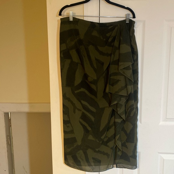 Ralph Lauren army green A line skirt.